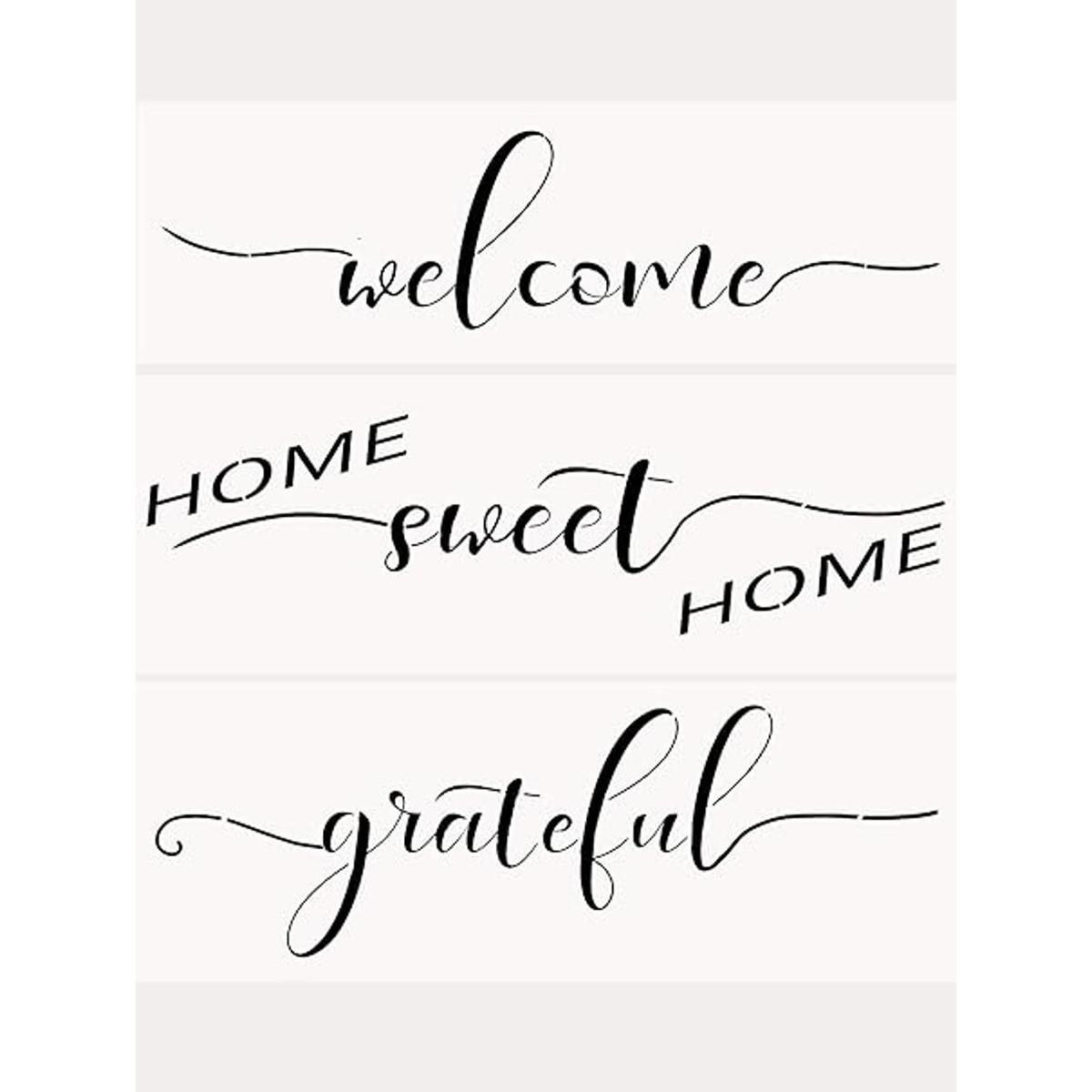 AZDIY Juego de plantillas reutilizables Home Sweet Home