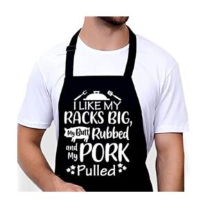 Delantal divertido para hombre con diseño de parrilla para_1