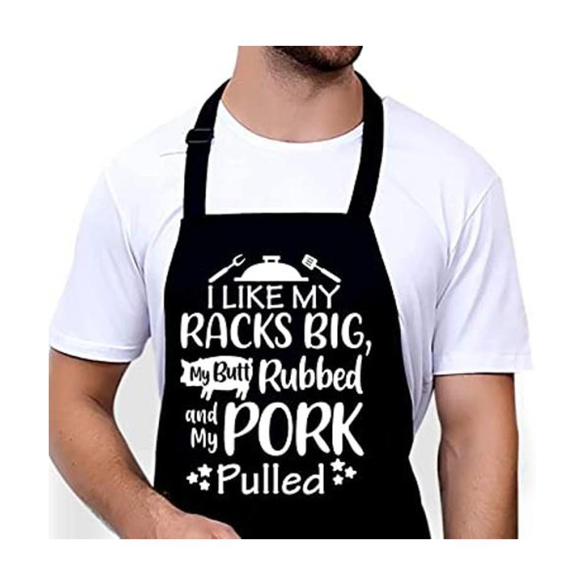 Delantal divertido para hombre con diseño de parrilla para