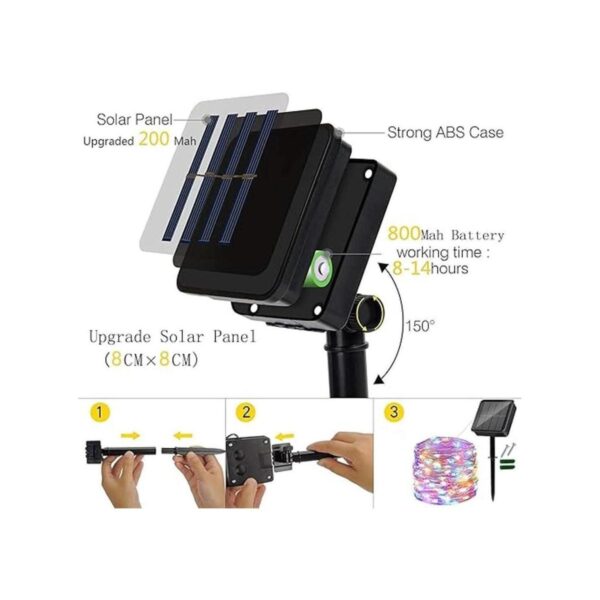 Luces solares de hadas impermeables para exteriores_3