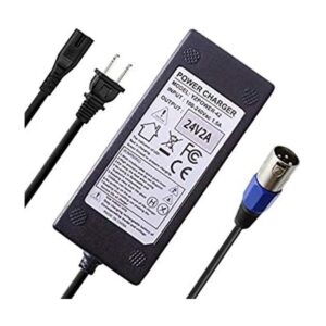 Abakoo Cargador de batería de 24 V 2 A con conector XLR_1