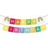 Banner de feliz cumpleaños arcoíris pancarta de_1