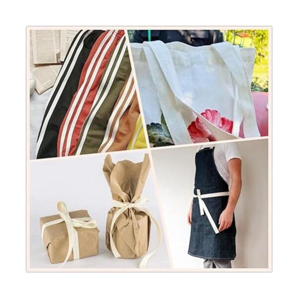 Abbaoww 55 Yards High Density Natural Cotton Twill Tape