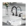 Cinwiny Grifo de baño generalizado de 3 agujeros de 8