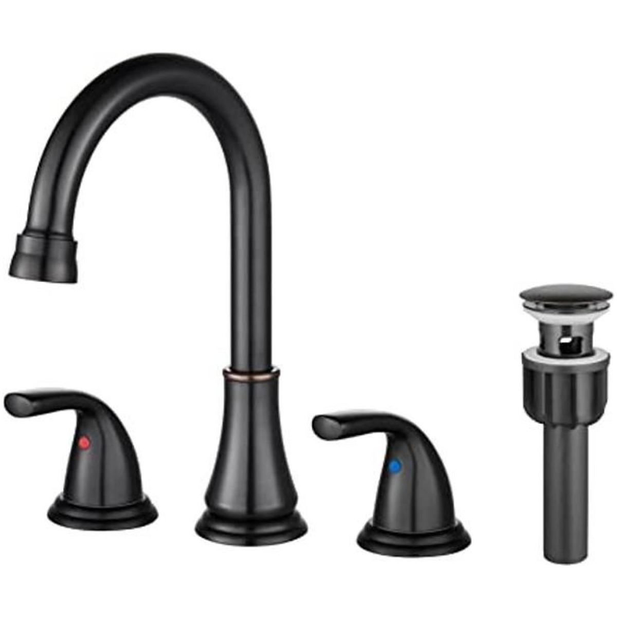 Cinwiny Grifo de baño generalizado de 3 agujeros de 8