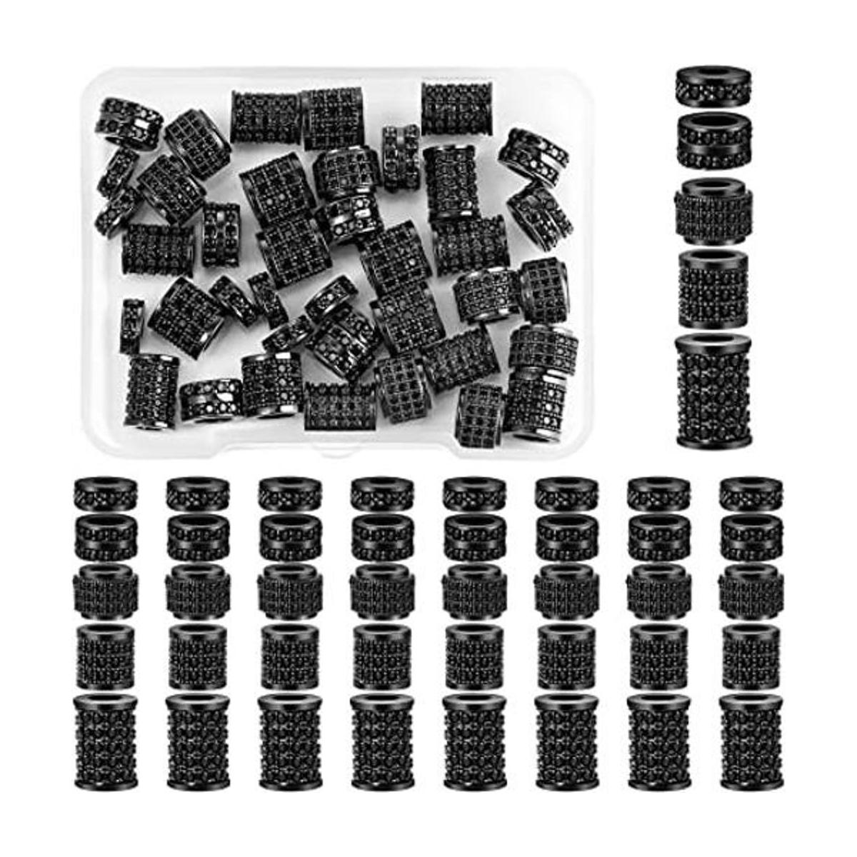 Yinkin 40 cuentas de circonita con diamantes de imitación