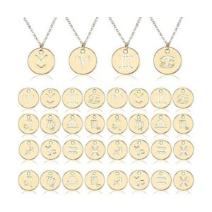 Yinkin 36 piezas doce signo del zodiaco colgantes de