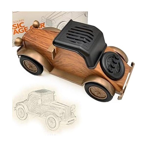 Tipmant Altavoz clásico con Bluetooth diseño retro_4