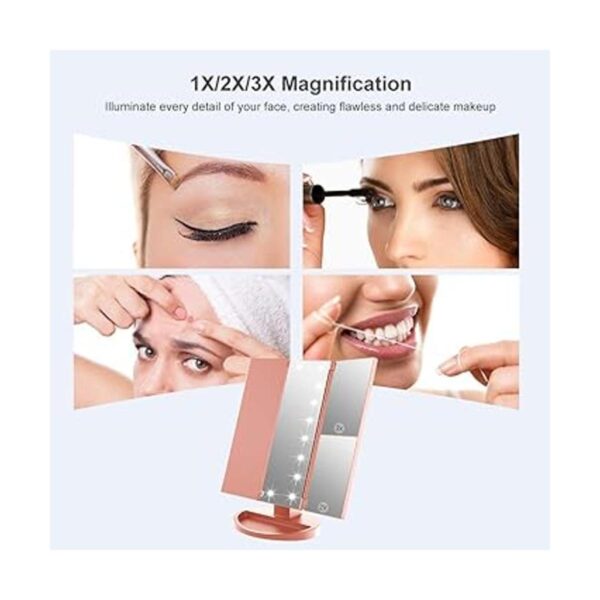 WEILY Espejo de maquillaje iluminado con 21 luces LED_3