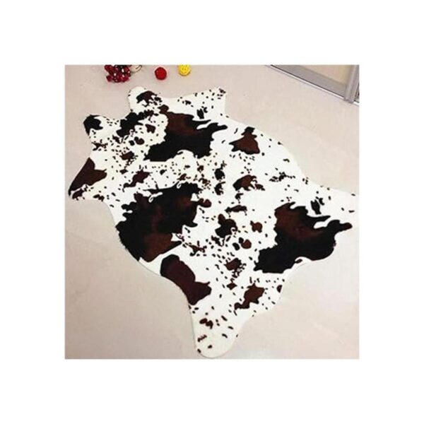 Alfombra con estampado de vaca cortada 3.6 x 2.5 pies