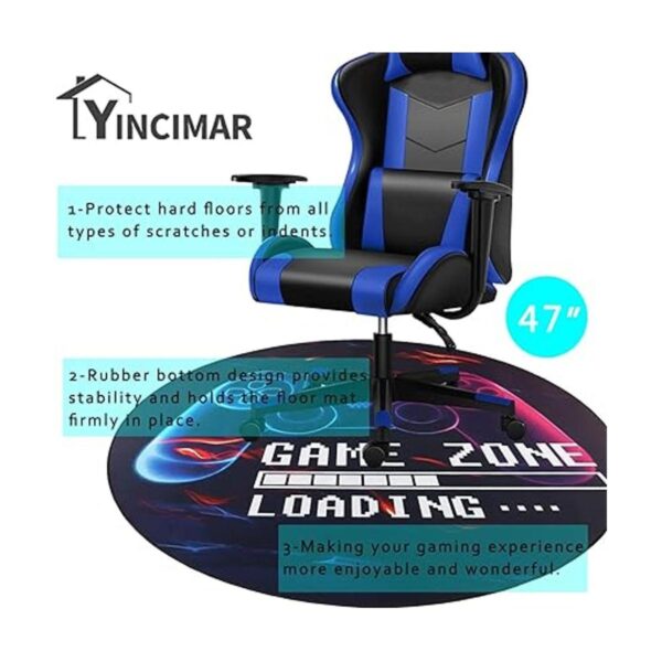 Yincimar Tapete para silla de juegos para suelo de madera