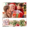 2 rollos de cinta de lunares verdes y rojos de Navidad con
