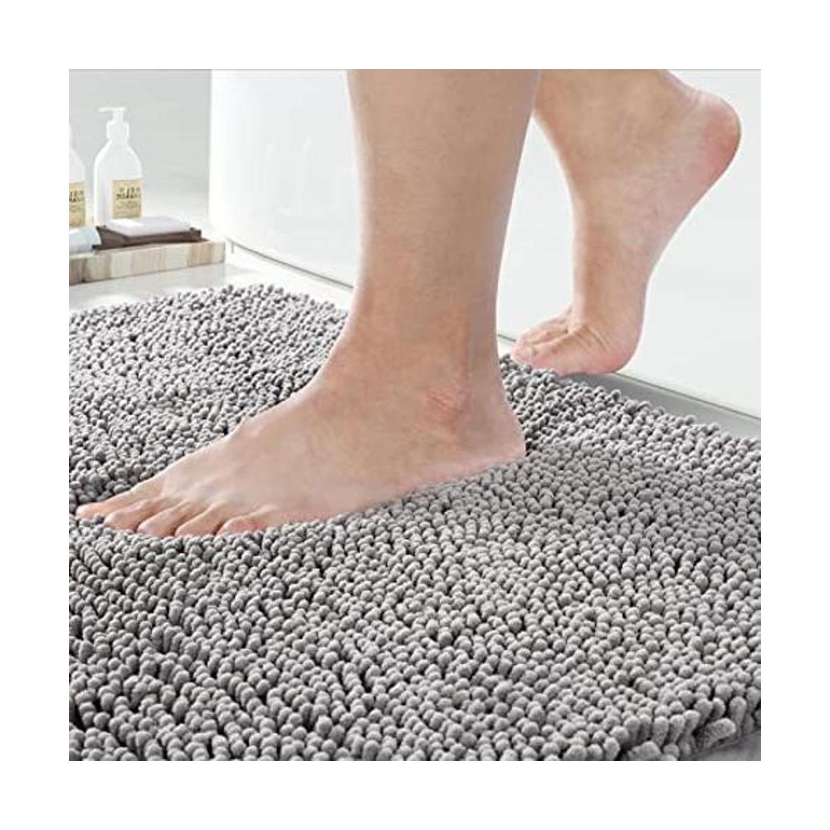 Yimobra Chenille Bathroom Rug Extra Soft Shaggy Bath