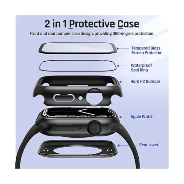 Goton Funda impermeable 2 en 1 para Apple Watch Protector_2