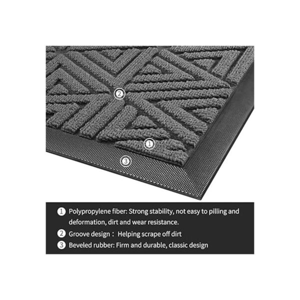 Yimobra Tapete gris para puerta delantera para interior y_2