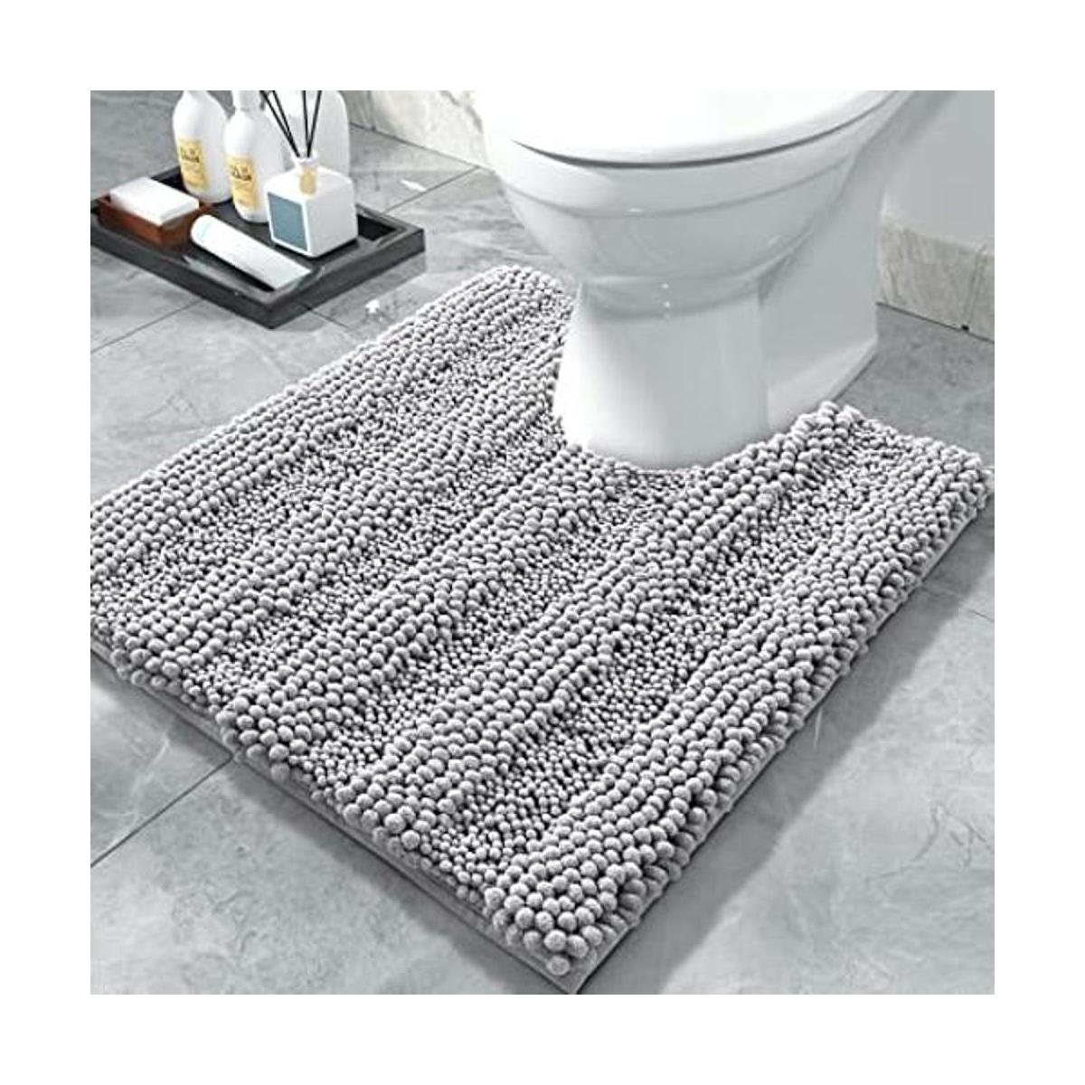 Yimobra Alfombra de baño de inodoro en forma de U