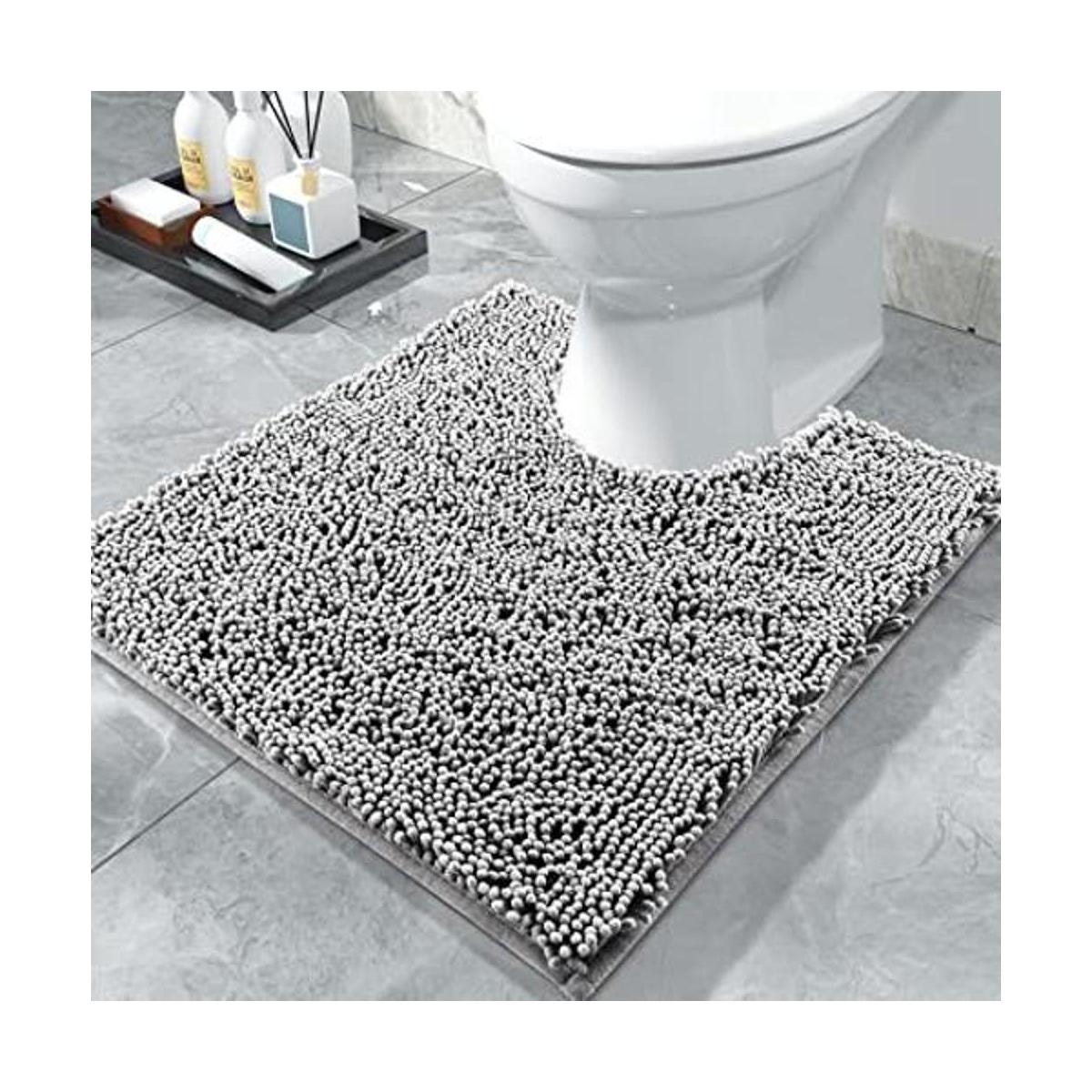 Yimobra Tapete de baño lanudo de lujo en forma de U para