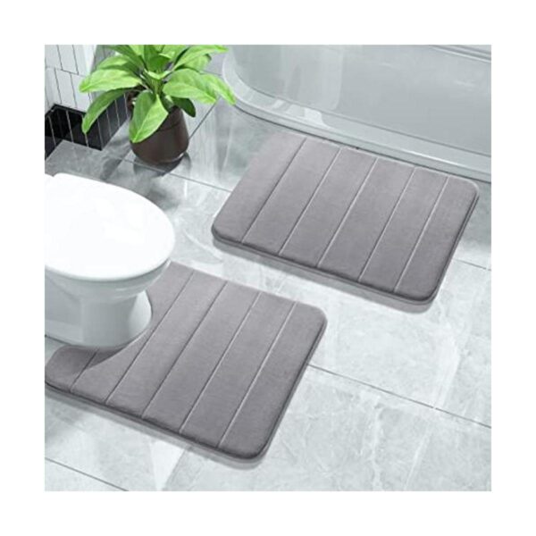 Yimobra Memory Foam Bath Mat Set 2 Piece Soft Bathroom_1