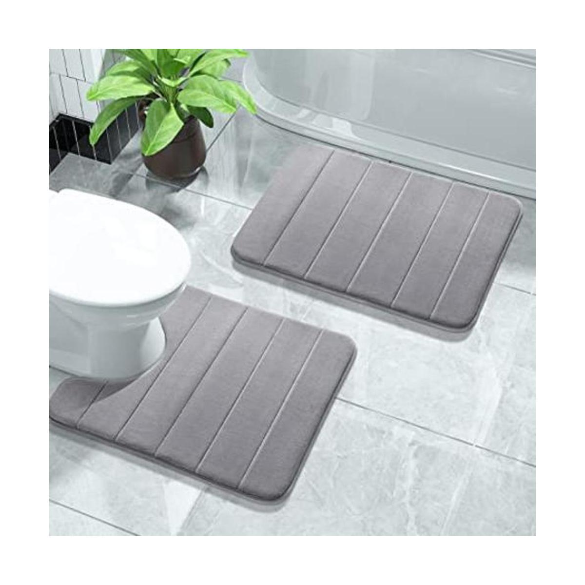 Yimobra Memory Foam Bath Mat Set 2 Piece Soft Bathroom