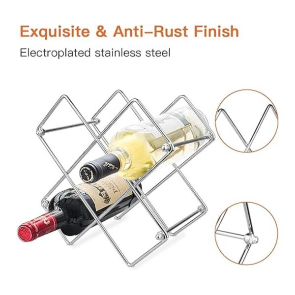 Yimerlen Estante de mesa para vino soporte geométrico