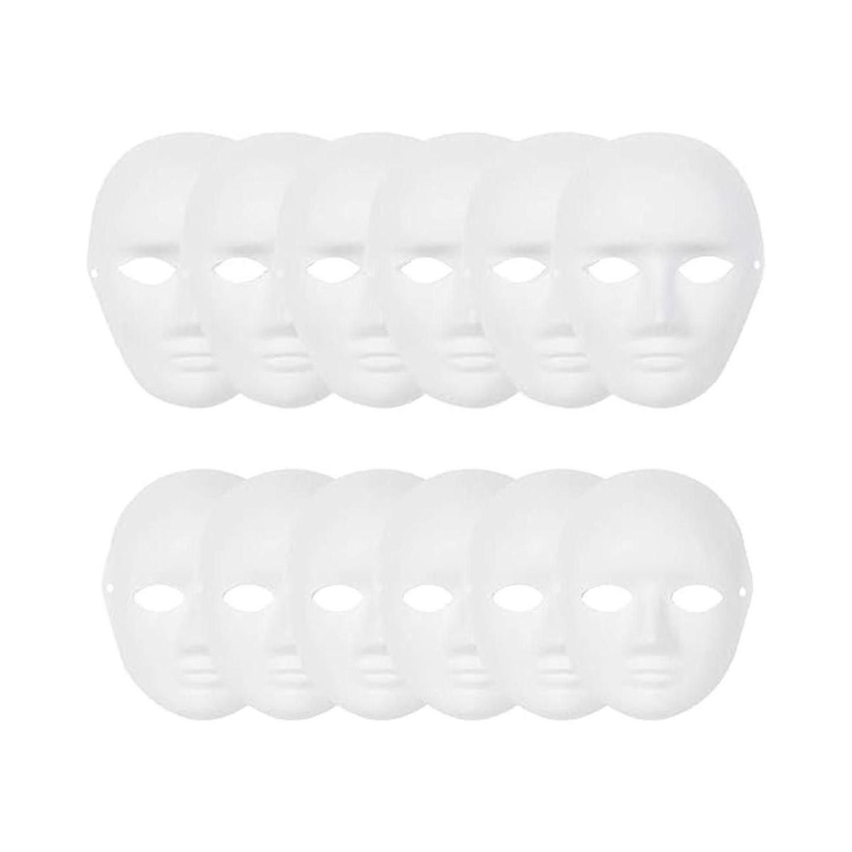 Paquete de 12 máscaras de cara completa para manualidades