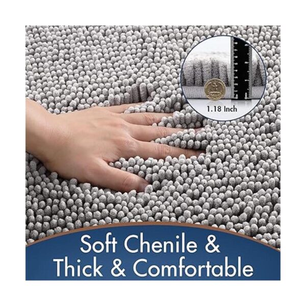 Yimobra Chenille Bathroom Rug Extra Soft Shaggy Bath_2