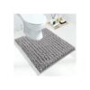 Yimobra Tapete velludo para inodoro con forma de U para_1