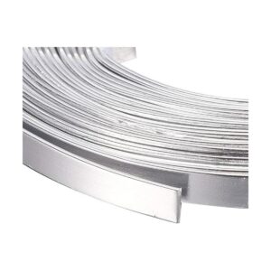 Pandahall Alambre de aluminio plano de 0.118 x 0.039 in