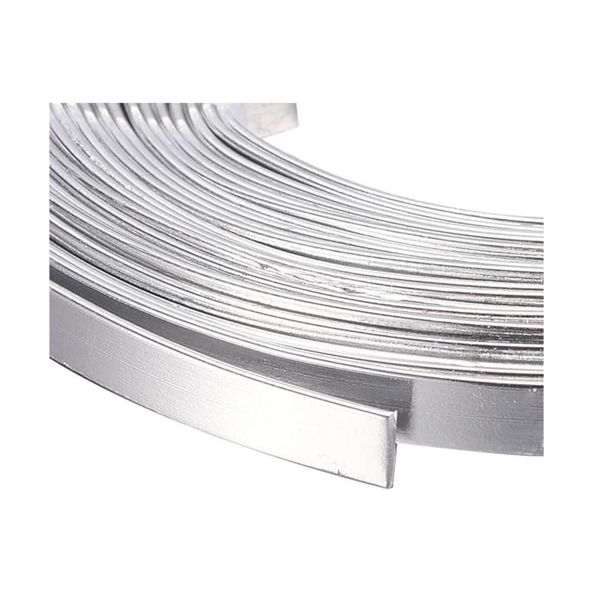 Pandahall Alambre de aluminio plano de 0.118 x 0.039 in
