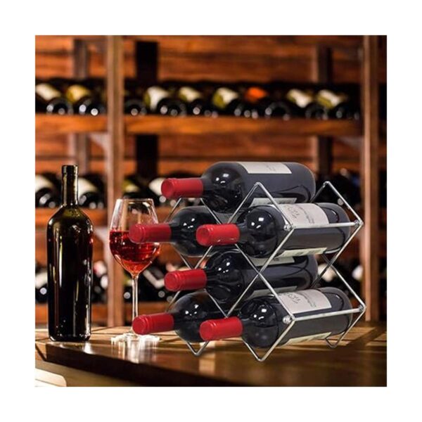 Yimerlen Estante de mesa para vino soporte geométrico