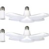 Paquete de 2 luces LED de garaje E26 de 60 W deformables_1