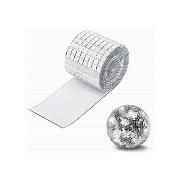 2400 piezas autoadhesivas de cristal cuadrado plateado