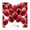 Paquete de 24 globos de látex con temática de bomberos de