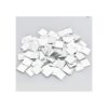 2400 piezas autoadhesivas de cristal cuadrado plateado