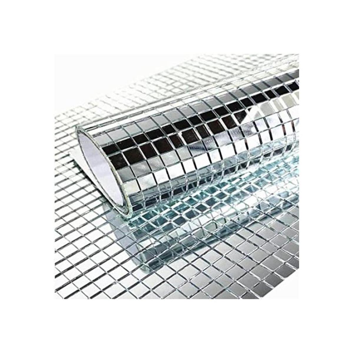 2400 piezas autoadhesivas de cristal cuadrado plateado