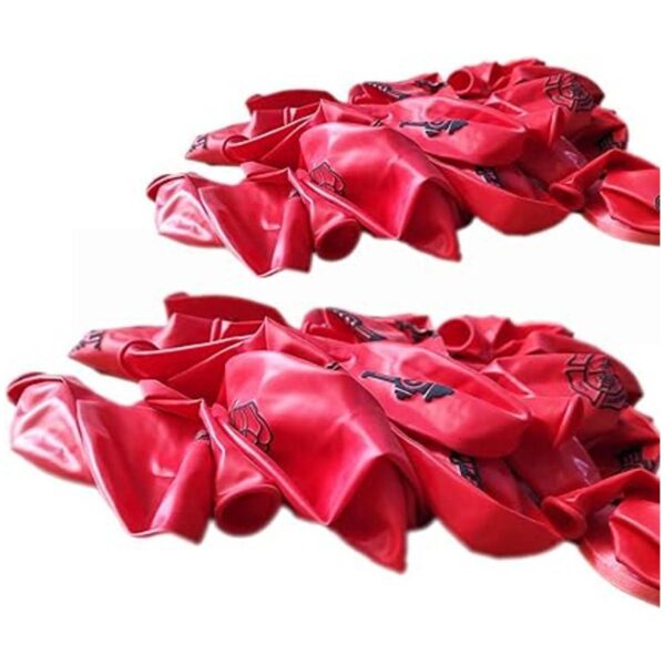 Paquete de 24 globos de látex con temática de bomberos de