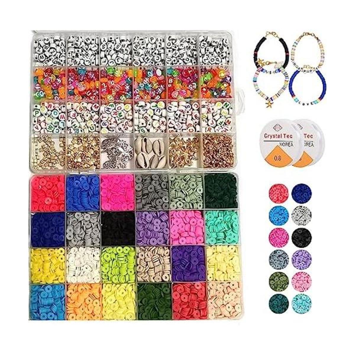 Cuentas de arcilla para pulsera Kit de joyería 7100