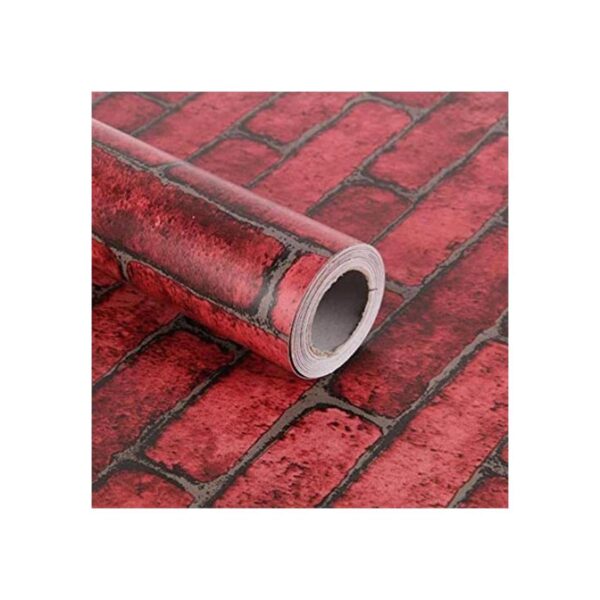 Yifely Papel autoadhesivo de ladrillo rojo para_1