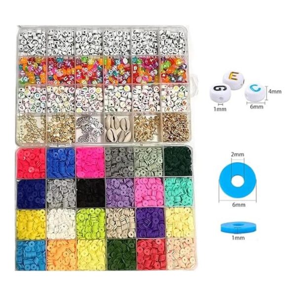 Cuentas de arcilla para pulsera Kit de joyería 7100