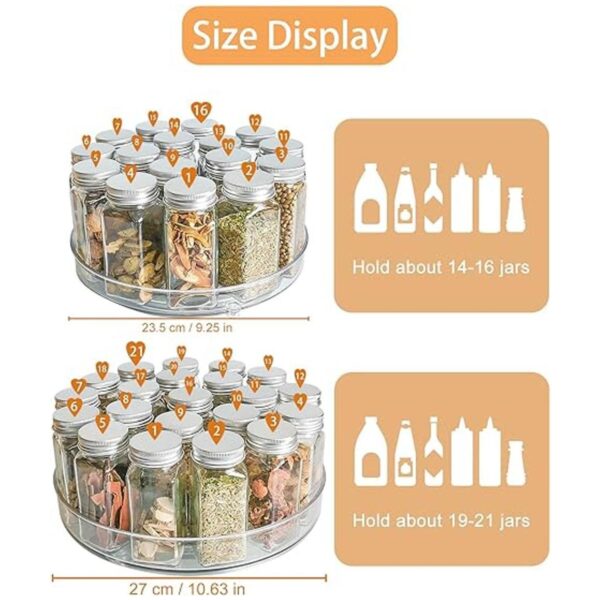 Roninkier Clear LazySusan Organizador de armario para_6