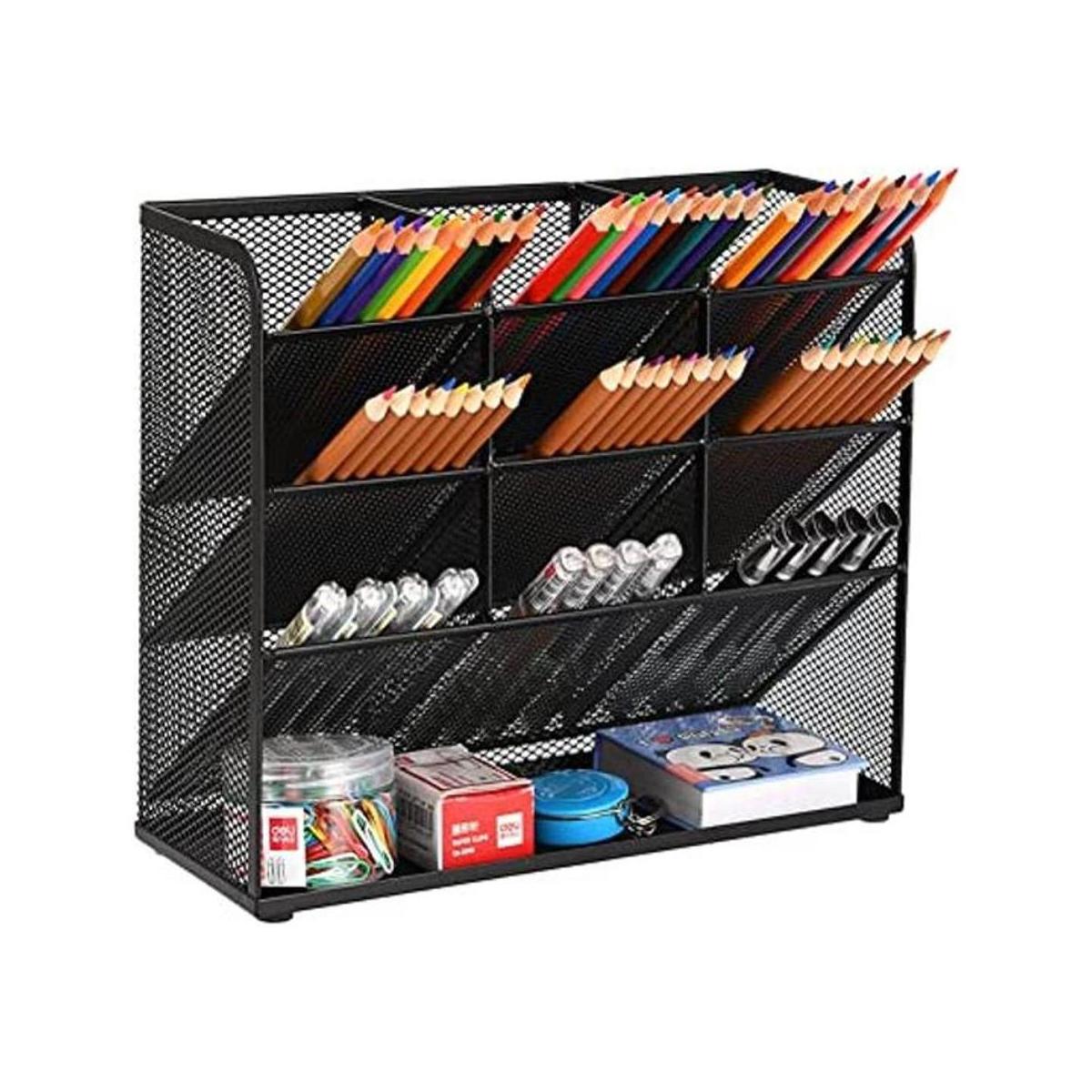 Marbrasse Organizador de escritorio de malla soporte