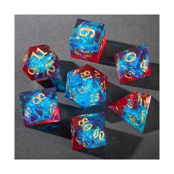 DND Dice Set Dungeon and Dragons Sharp Edge Dice Handmade_3