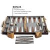Juego de backgammon de lujo funda de piel sintética_2