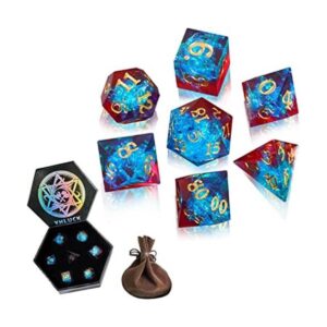 DND Dice Set Dungeon and Dragons Sharp Edge Dice Handmade_1