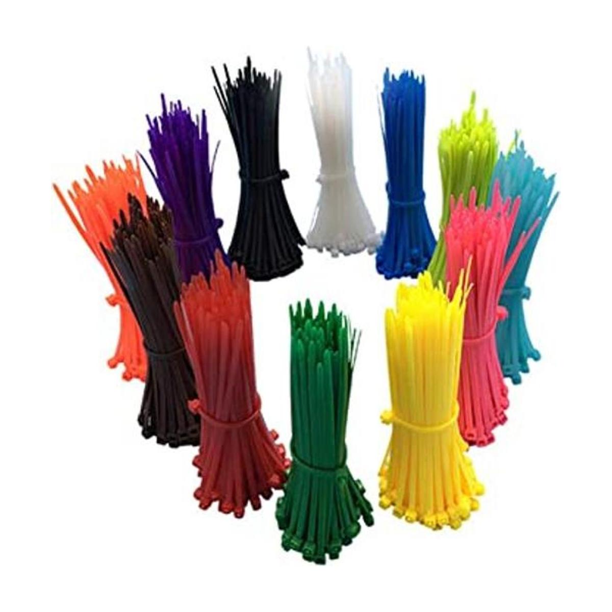 1200 bridas de colores con cremallera multiusos varios