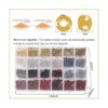 Yholin Kit de cuentas de semillas de cristal 9600 cuentas