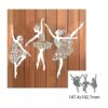 3 piezas hermosas de metal para hacer tarjetas bailarinas