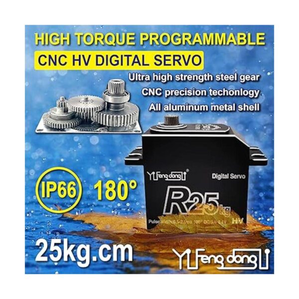 Full Metal HV Servo de dirección impermeable alto 180