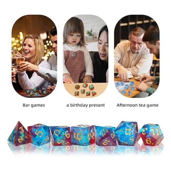 DND Dice Set Dungeon and Dragons Sharp Edge Dice Handmade_5
