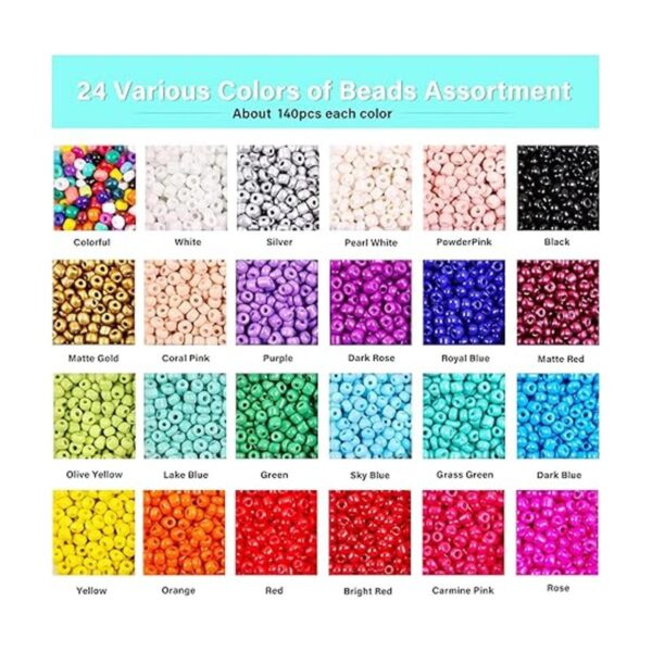 Yholin Kit de cuentas de semilla de vidrio 0.157